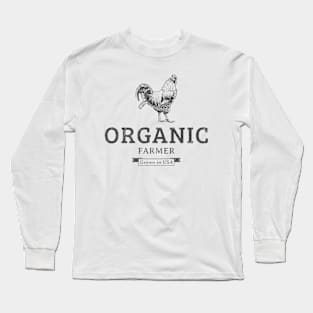 Organic Farmer Rooster Long Sleeve T-Shirt